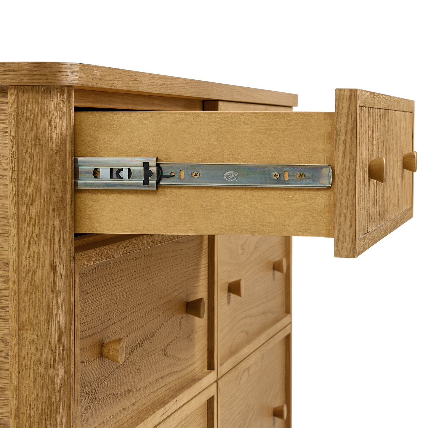Kathryne 64" Wide Solid Wood 6-Drawer Double Dresser In Natural Oak
