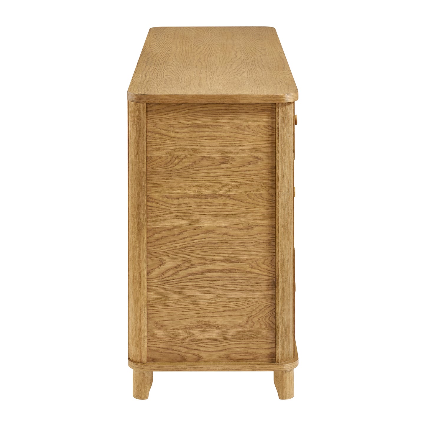 Kathryne 64" Wide Solid Wood 6-Drawer Double Dresser In Natural Oak