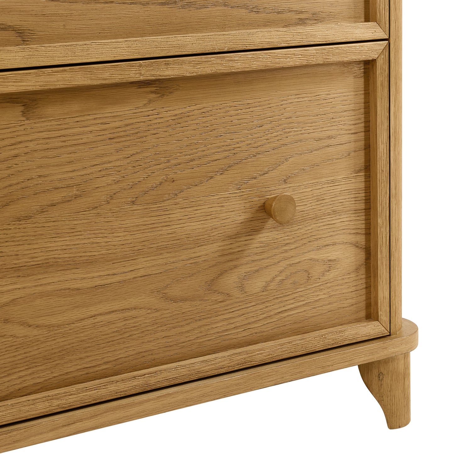 Kathryne 64" Wide Solid Wood 6-Drawer Double Dresser In Natural Oak