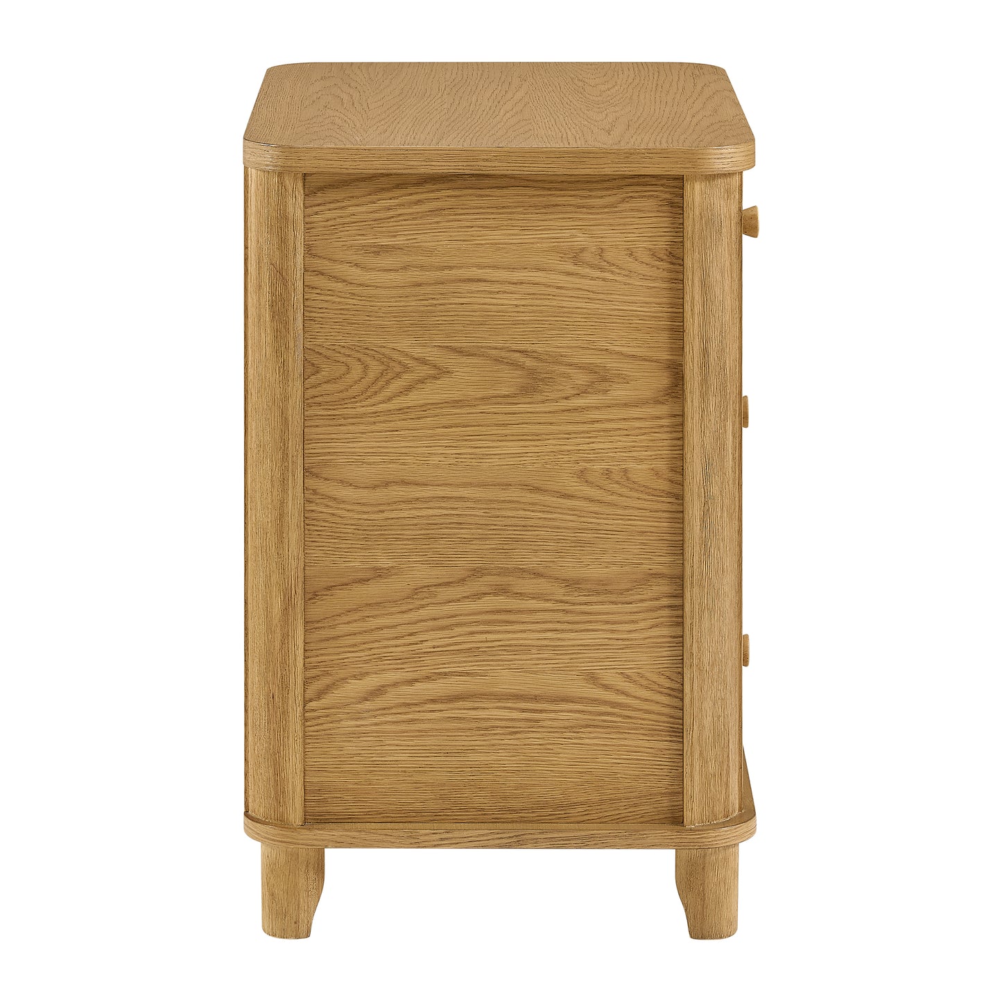 Kathryne 24" Solid Wood 3-Drawer Nightstand In Natural Oak
