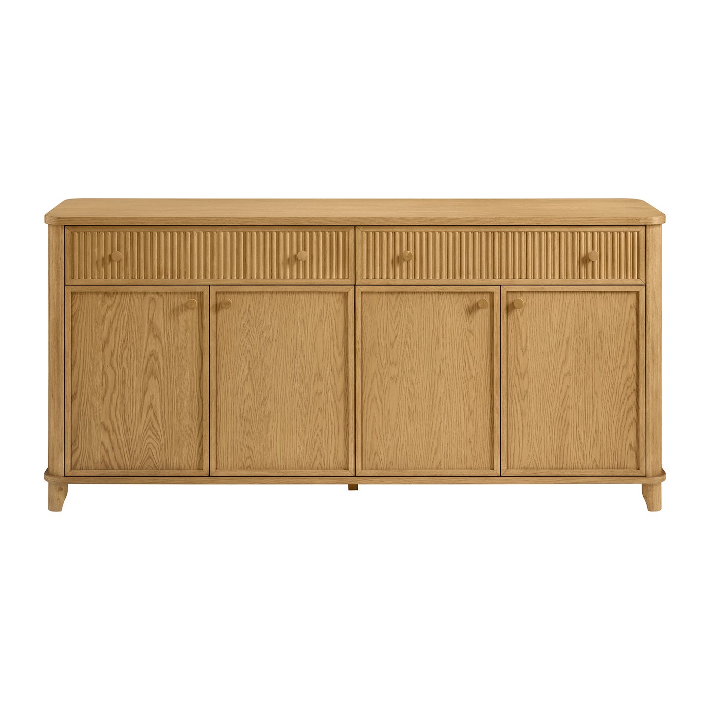 Kathryne 74" Solid Wood Sideboard Buffet In Natural Oak
