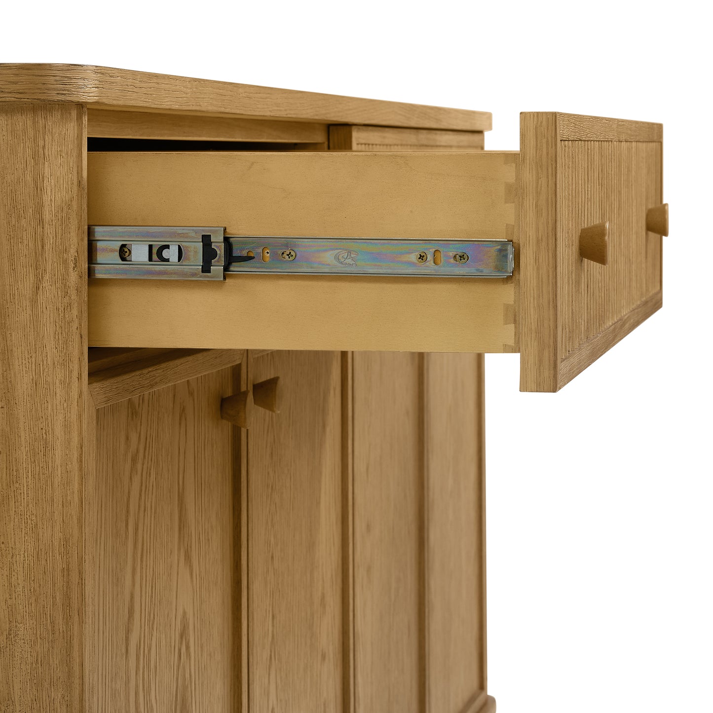 Kathryne 74" Solid Wood Sideboard Buffet In Natural Oak