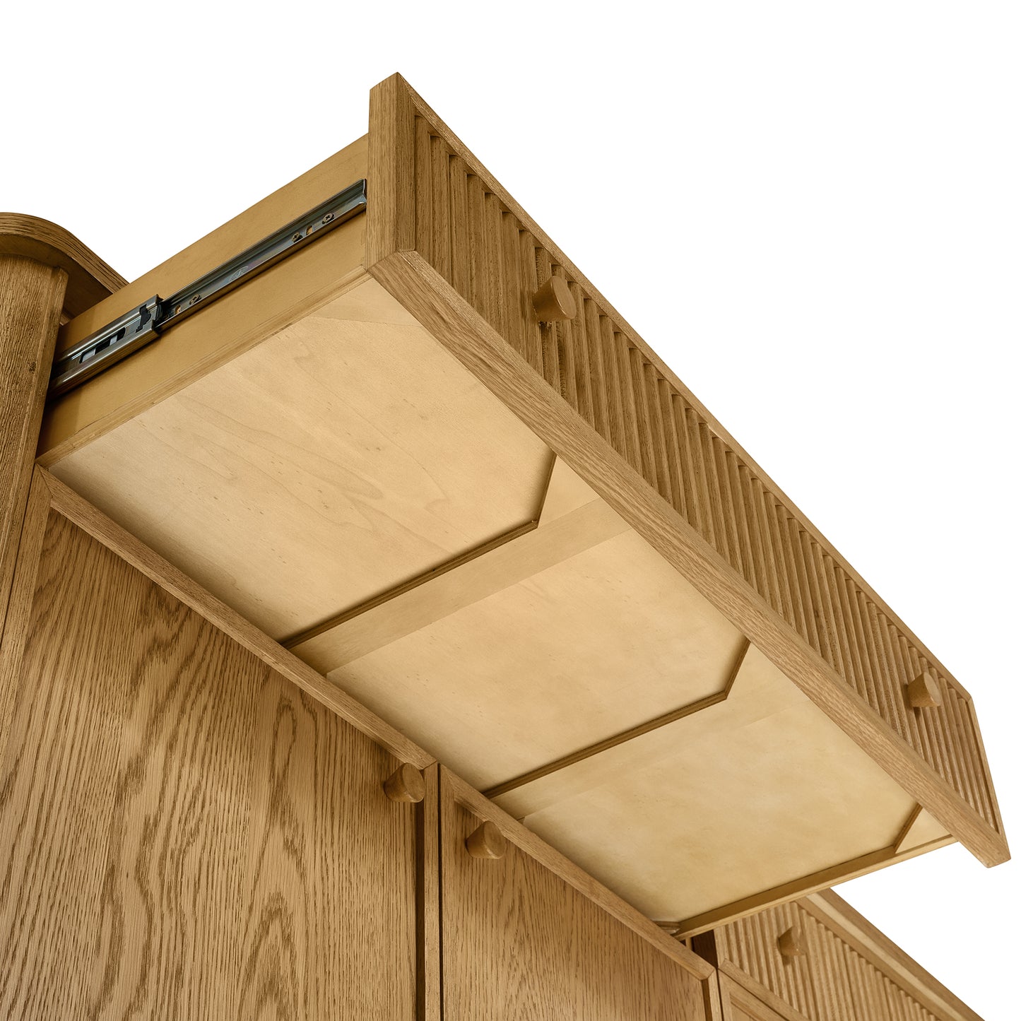 Kathryne 74" Solid Wood Sideboard Buffet In Natural Oak