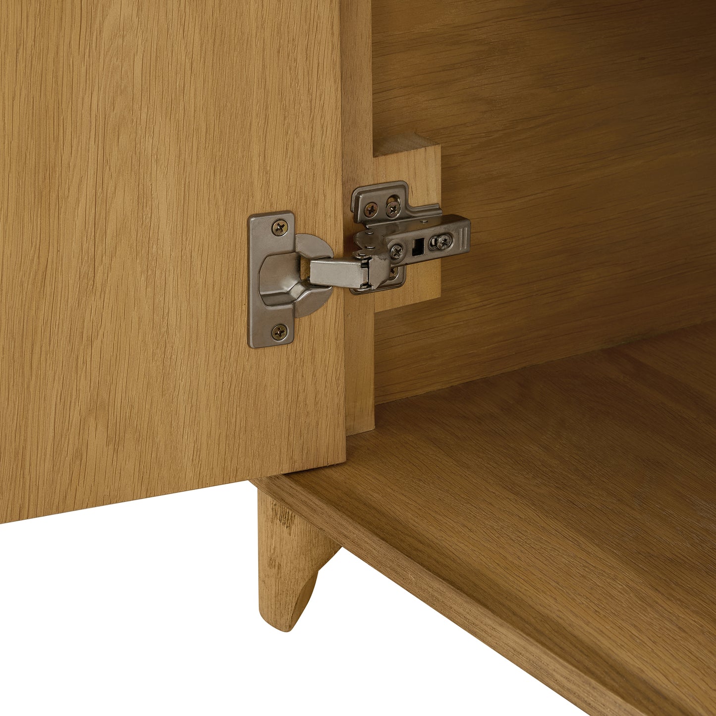 Kathryne 74" Solid Wood Sideboard Buffet In Natural Oak