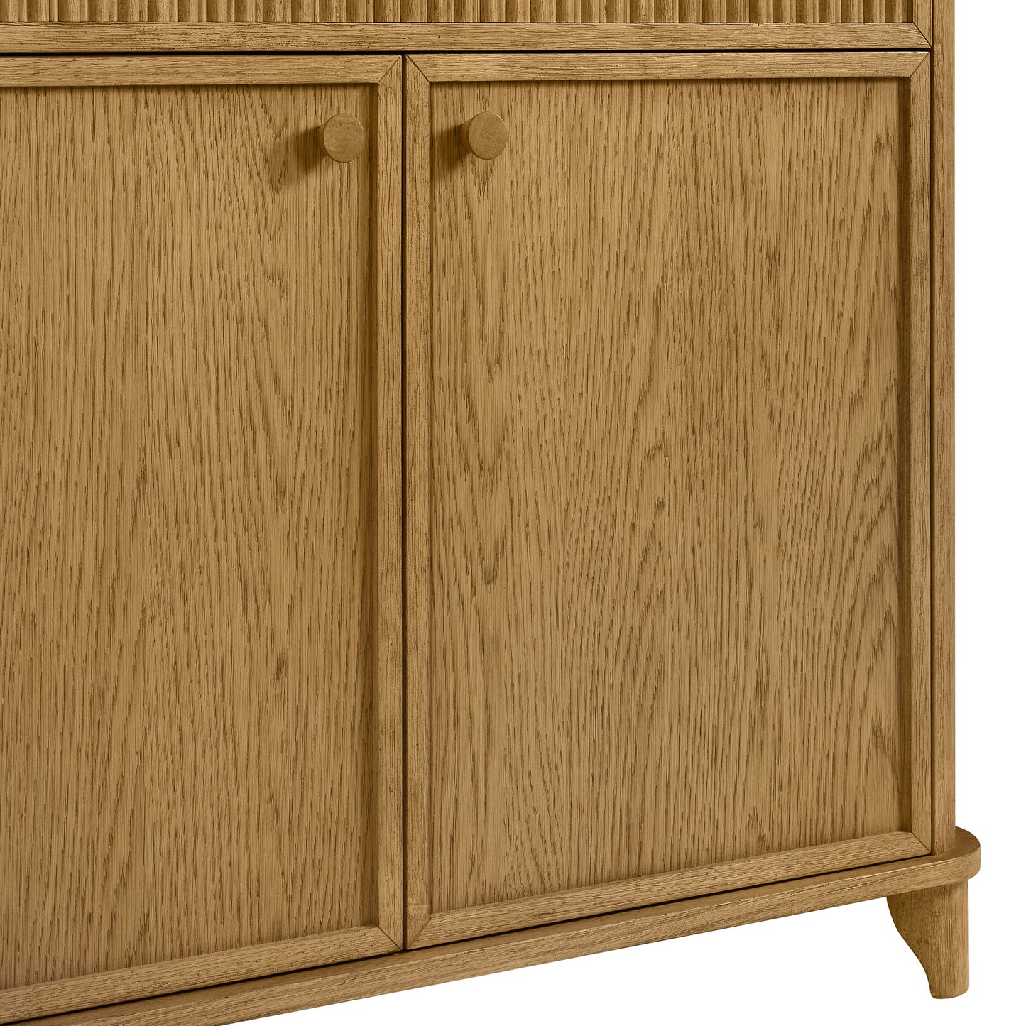 Kathryne 74" Solid Wood Sideboard Buffet In Natural Oak