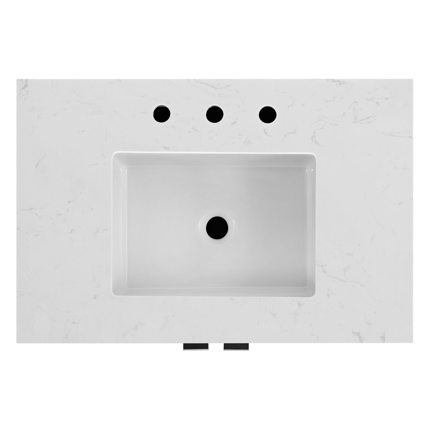 Kendal 30" RTA Single Bathroom Vanity in Enhanced Brown Oak | Cararra Engineered Marble