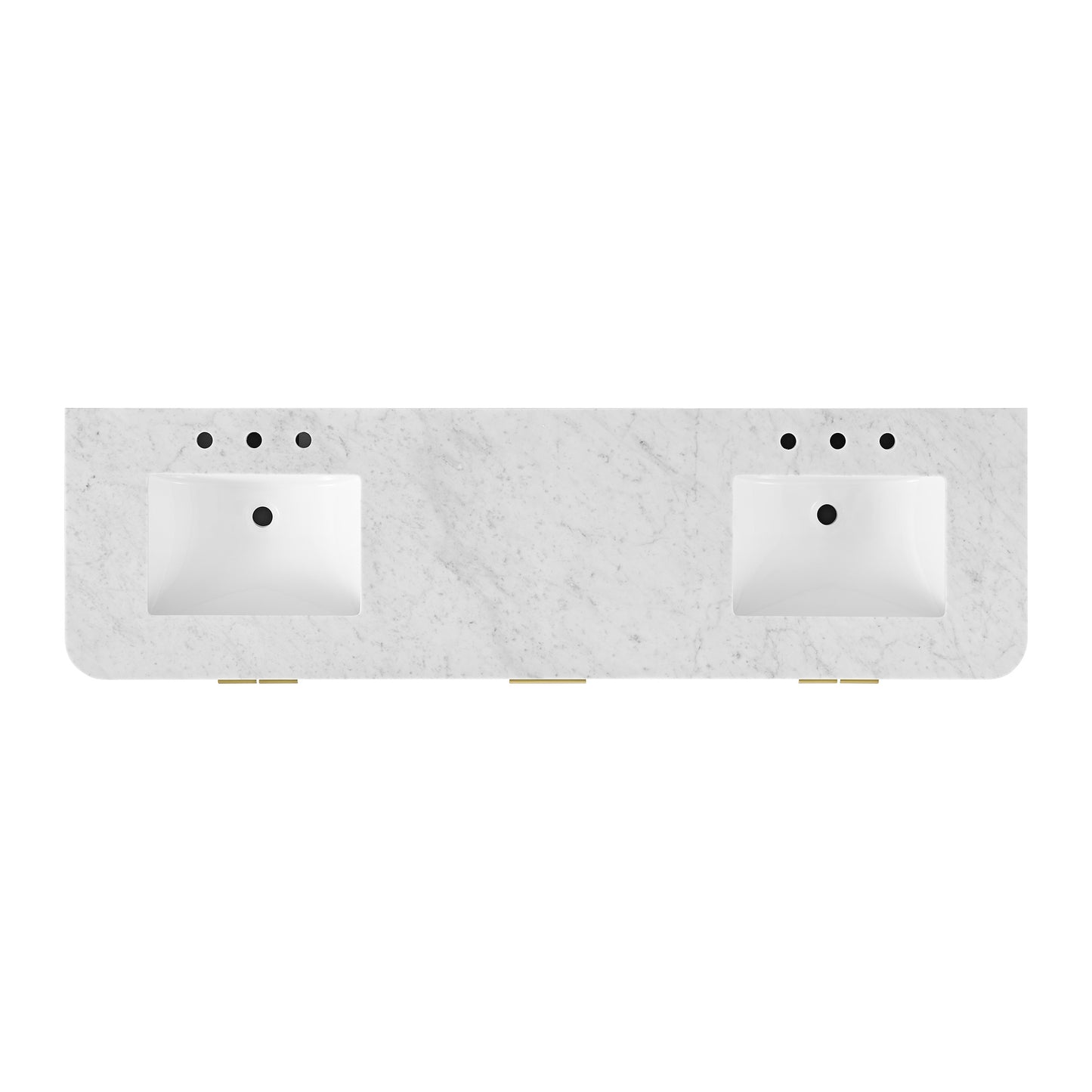 Havana 78" Reeded Double Bathroom Vanity | Carrara Marble Countertop