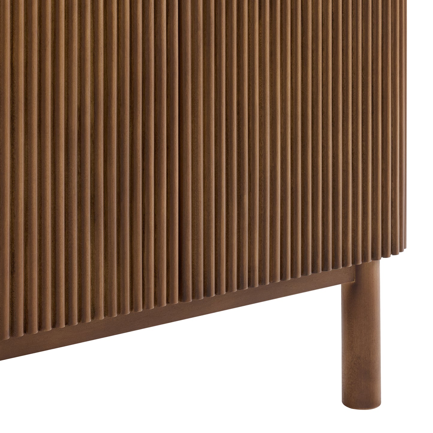 Havana 84" Double Bathroom Vanity in Brown Reeded Birch | Carrara Marble Countertop