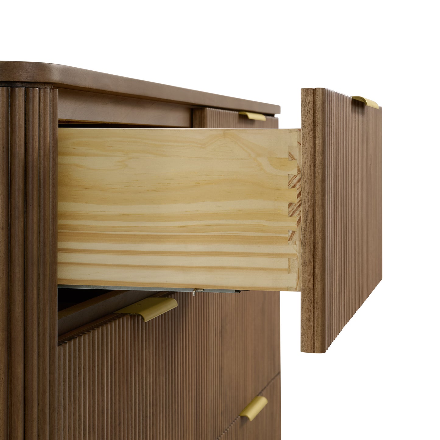 Havana 60" 6 Drawer Dresser |  Brown Reeded Birch