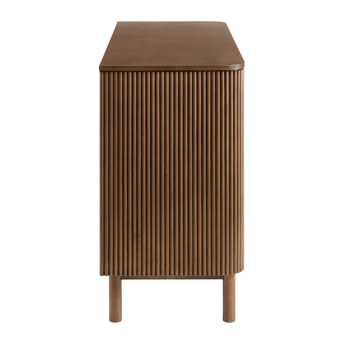 Havana 60" 6 Drawer Dresser |  Brown Reeded Birch