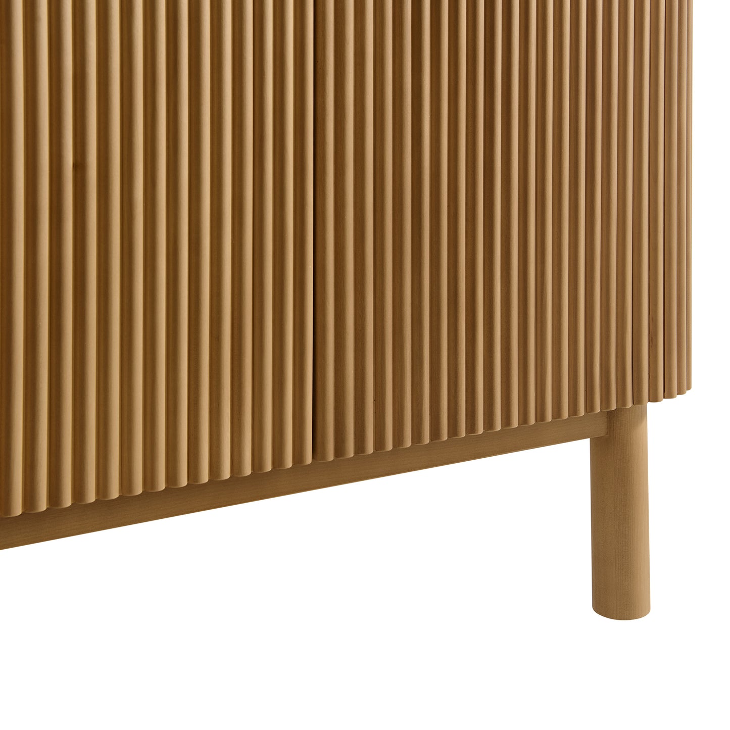 Havana 84" Double Bathroom Vanity in Reeded Birch | Carrara Marble Countertop
