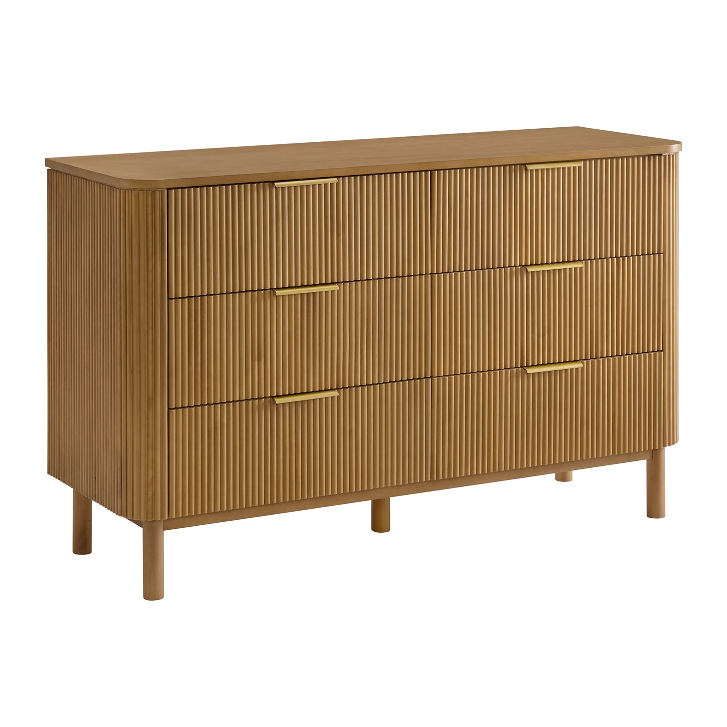Havana 60" 6-Drawer Reeded Dresser