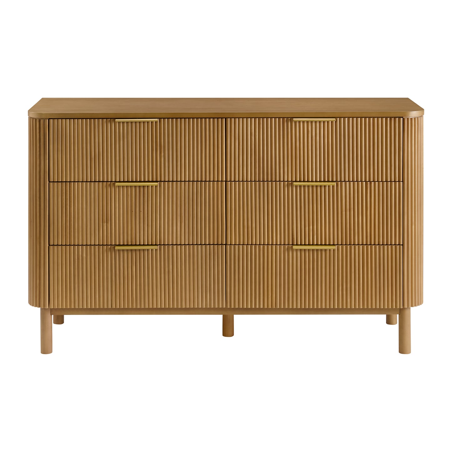 Havana 60" 6-Drawer Reeded Dresser