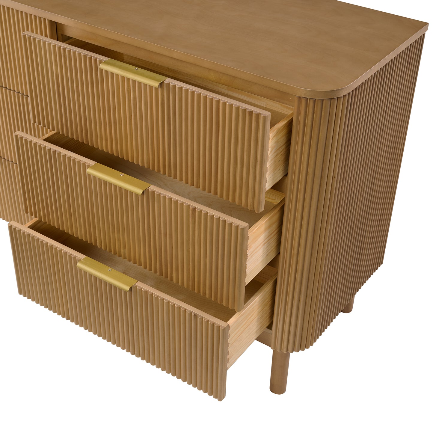 Havana 60" 6-Drawer Reeded Dresser
