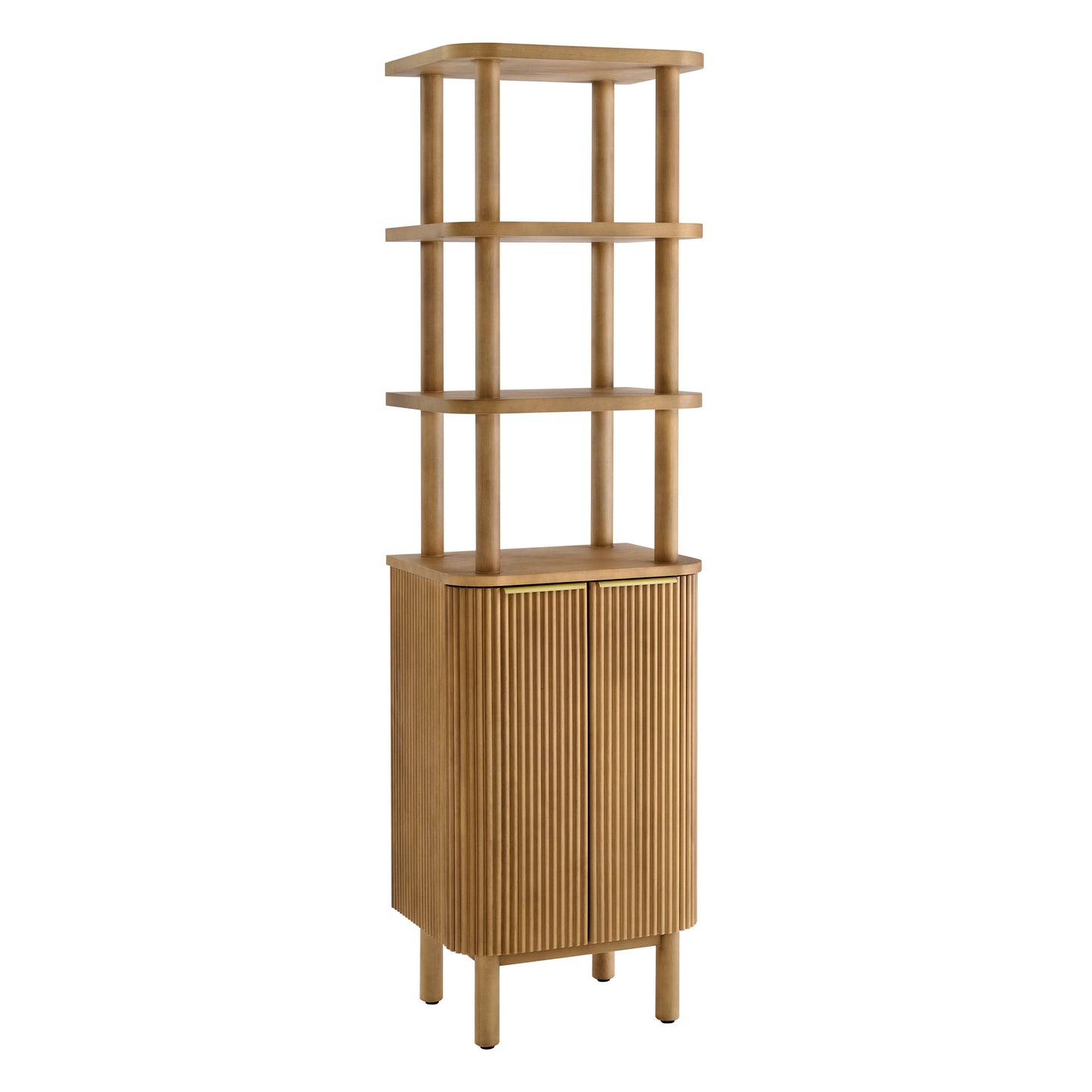 Havana 2-Door Reeded Freestanding Linen Cabinet