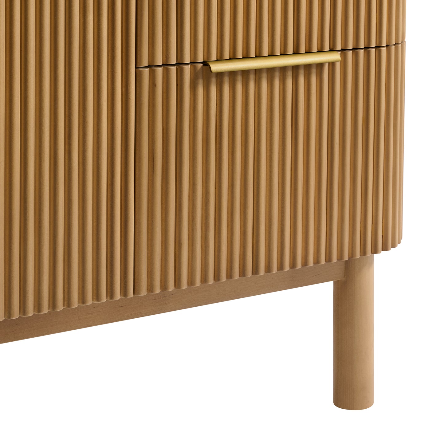 Havana 54" Single Bathroom Vanity in Reeded Birch | White Quartz Countertop