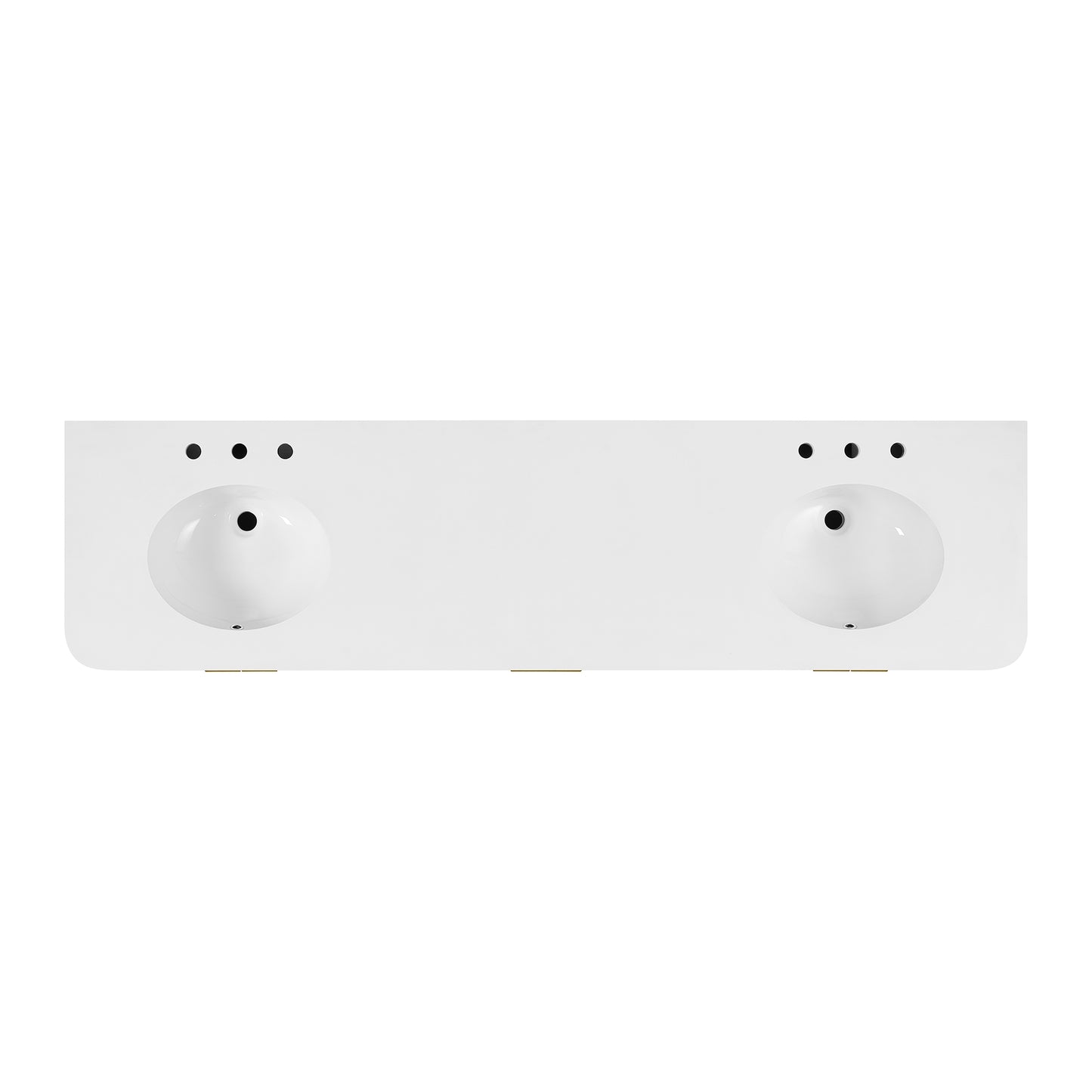 Havana 84" Double Bathroom Vanity in Reeded Birch  | White Quartz Countertop