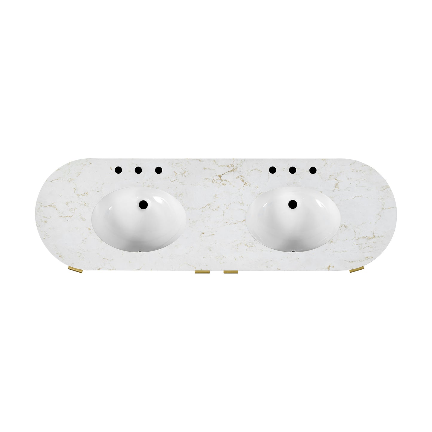 Luna Reeded 72" Double Bathroom Vanity With Quartz Countertop