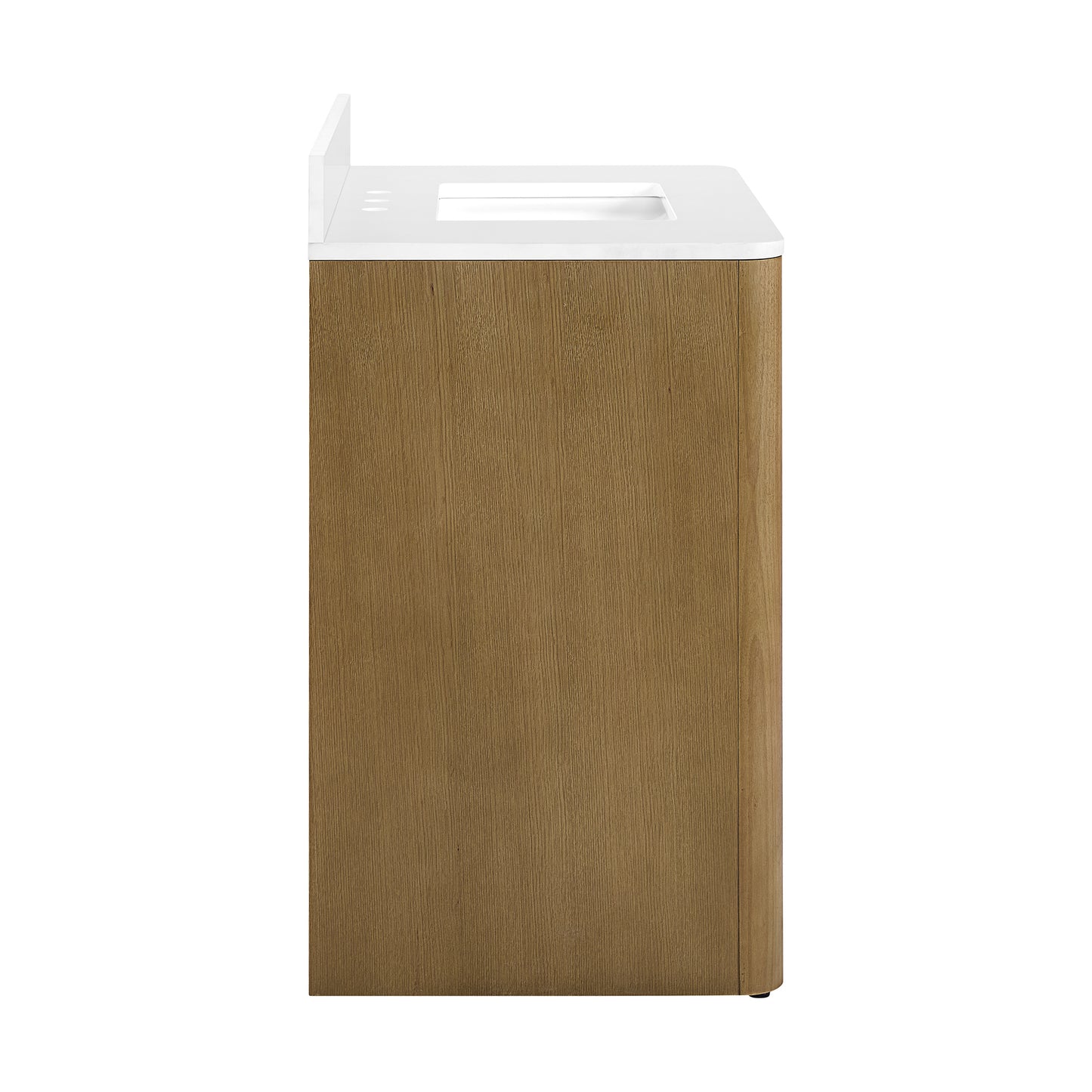 Oslo 36" Single Bathroom Vanity in Varnished Oak | White Quartz Countertop