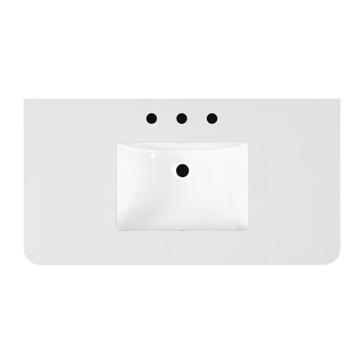 Oslo 42" Single Bathroom Vanity in Varnished Oak | White Quartz Countertop