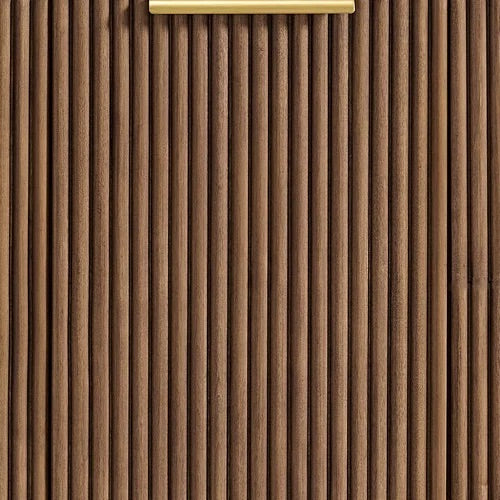 Brown Reeded Birch Material Sample