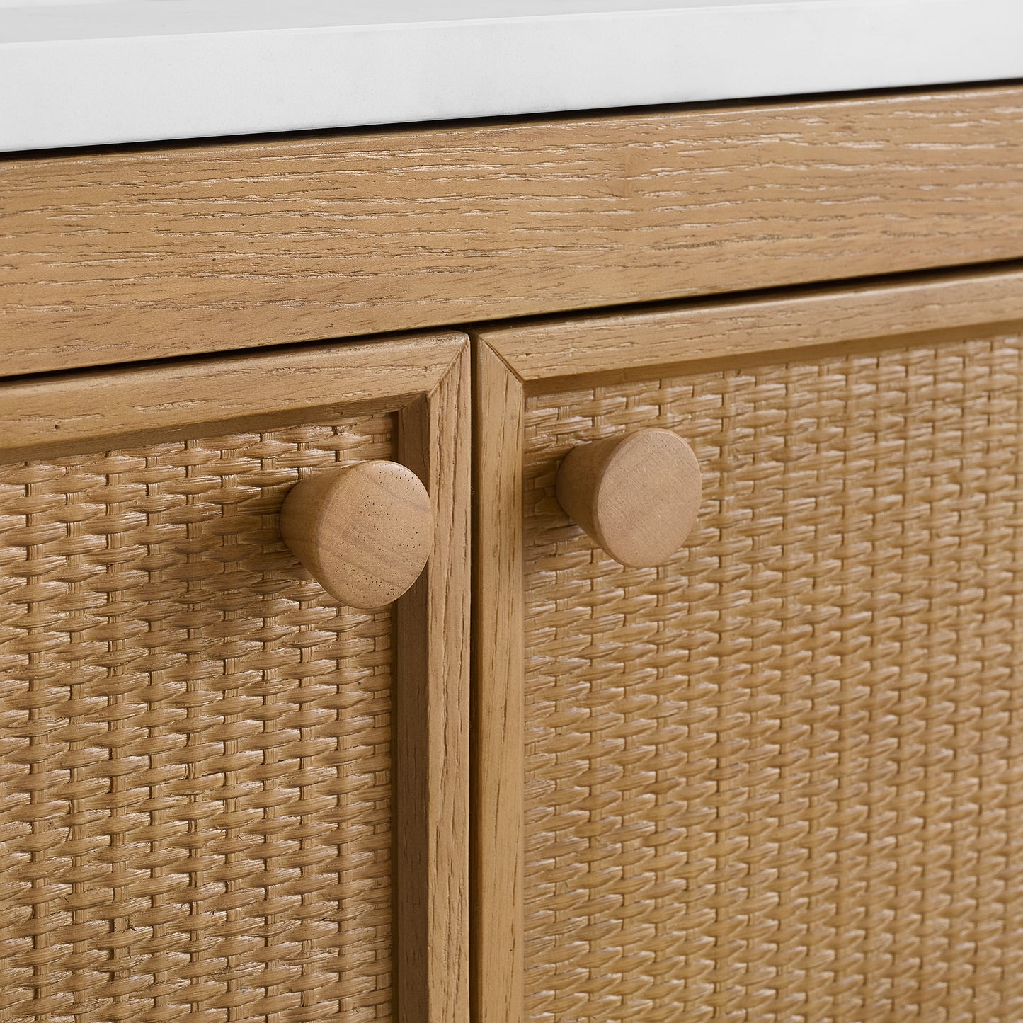 Whitney 30" x 20" Rattan RTA Single Bathroom Vanity | Cultured Marble Countertop