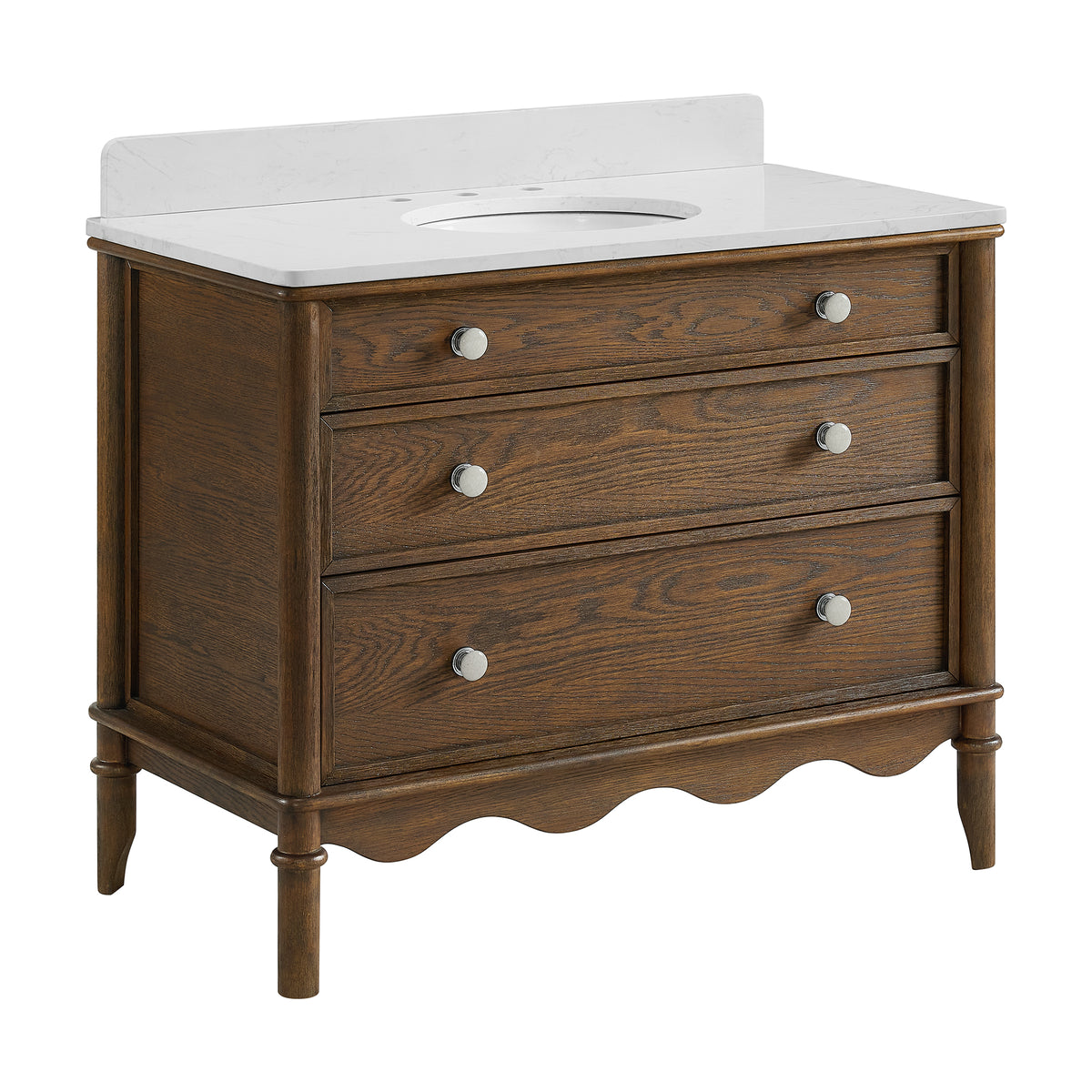 Juliette 42"W x 22"D Single Sink Bathroom Vanity with Cultured Marble Top
