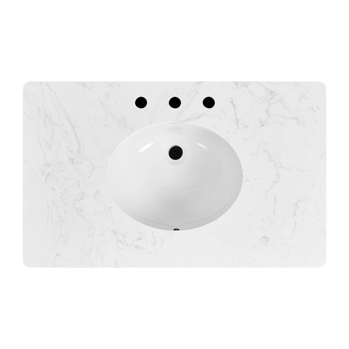 Juliette 36"W x 22"D Single Sink Bathroom Vanity with Cultured Marble Top