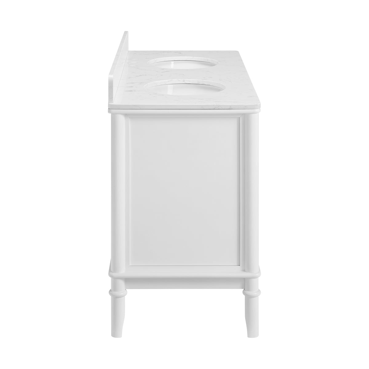 Juliette 60"W x 22"D Double Sink Bathroom Vanity with Cultured Marble Top