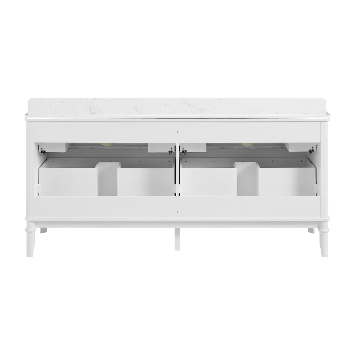 Juliette 72"W x 22"D Double Sink Bathroom Vanity | Cultured Marble Top