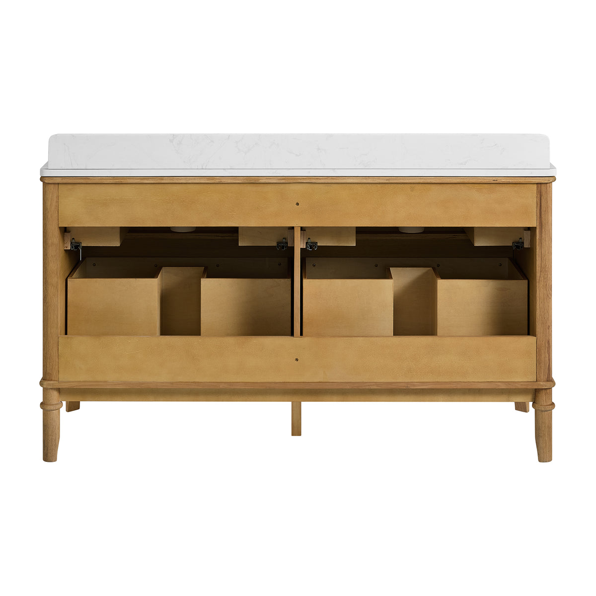 Juliette 60"W x 22"D Double Sink Bathroom Vanity with Cultured Marble Top