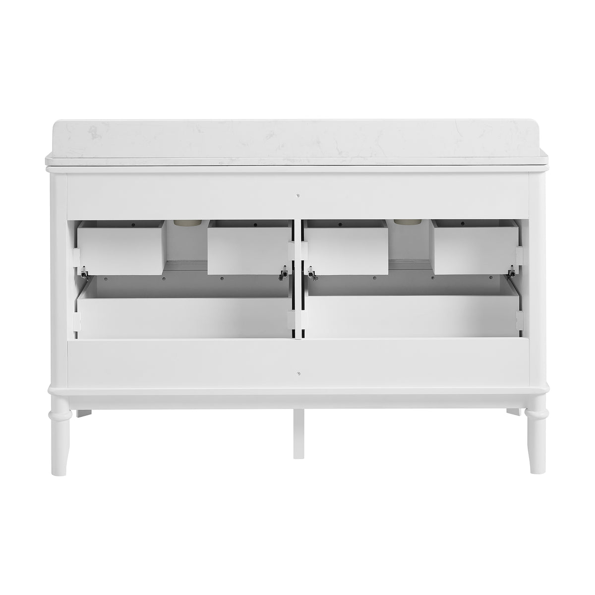 Juliette 54"W x 22"D Double Sink Bathroom Vanity with Cultured Marble Top