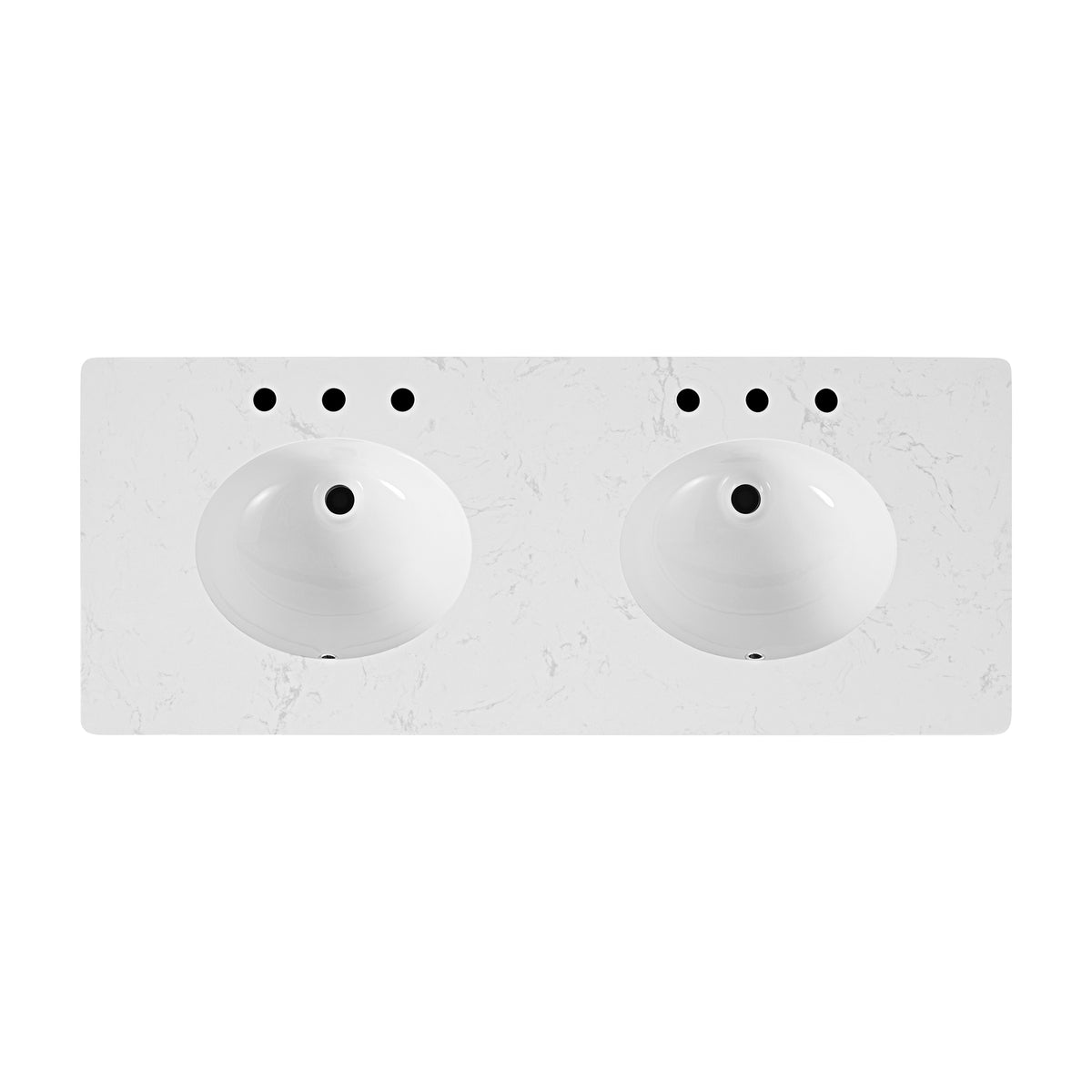 Juliette 54"W x 22"D Double Sink Bathroom Vanity with Cultured Marble Top