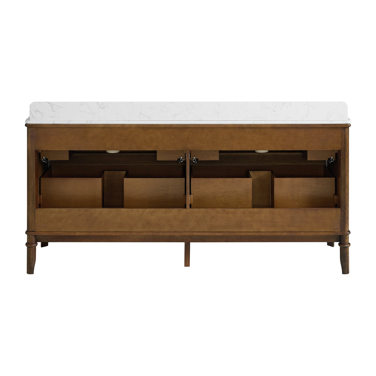 Juliette 72"W x 22"D Double Sink Bathroom Vanity with Cultured Marble Top