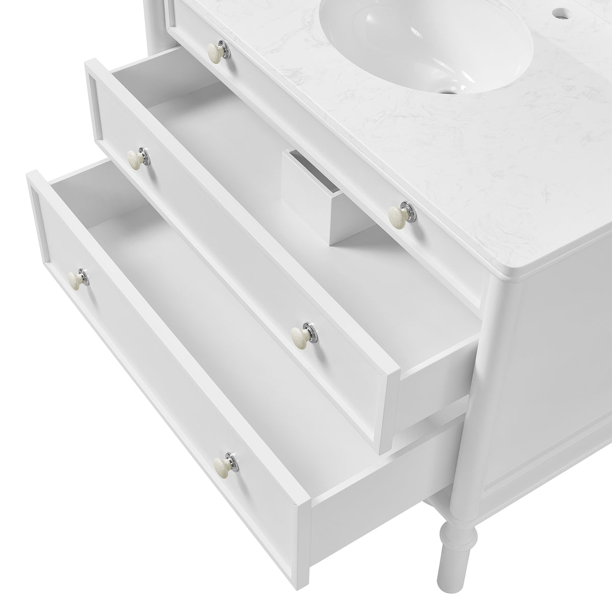 Juliette 42"W x 22"D Single Sink Bathroom Vanity with Cultured Marble Top