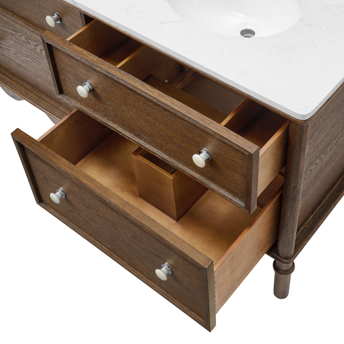 Juliette 60"W x 22"D Double Sink Bathroom Vanity with Cultured Marble Top