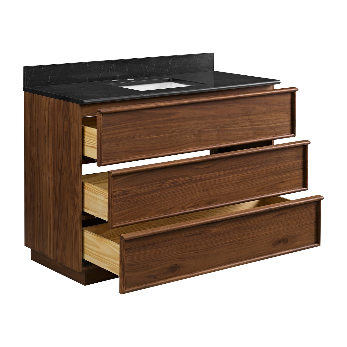 Cooper 48" Single Sink Bathroom Vanity in Natural Walnut with Quartz Top