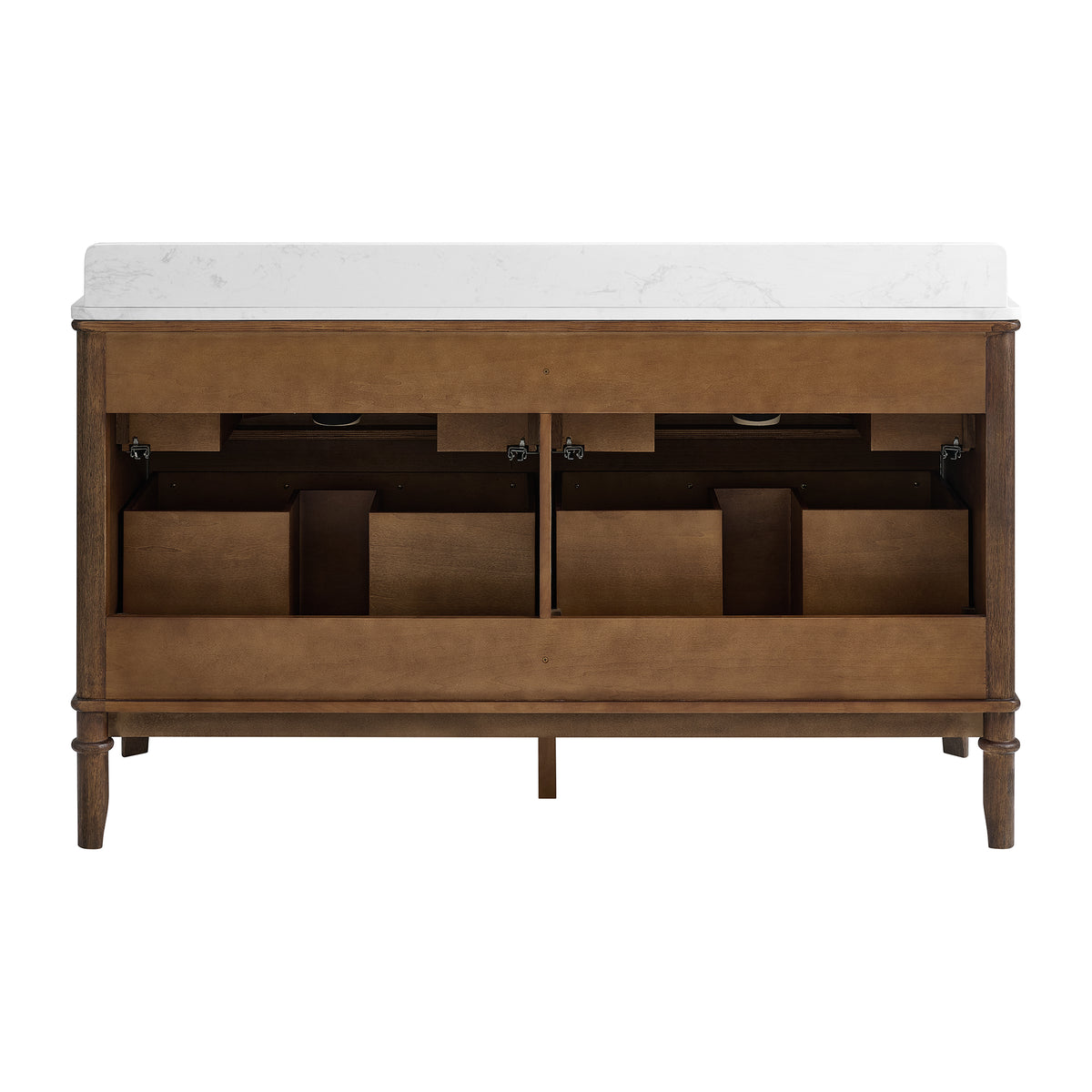 Juliette 60"W x 22"D Double Sink Bathroom Vanity with Cultured Marble Top