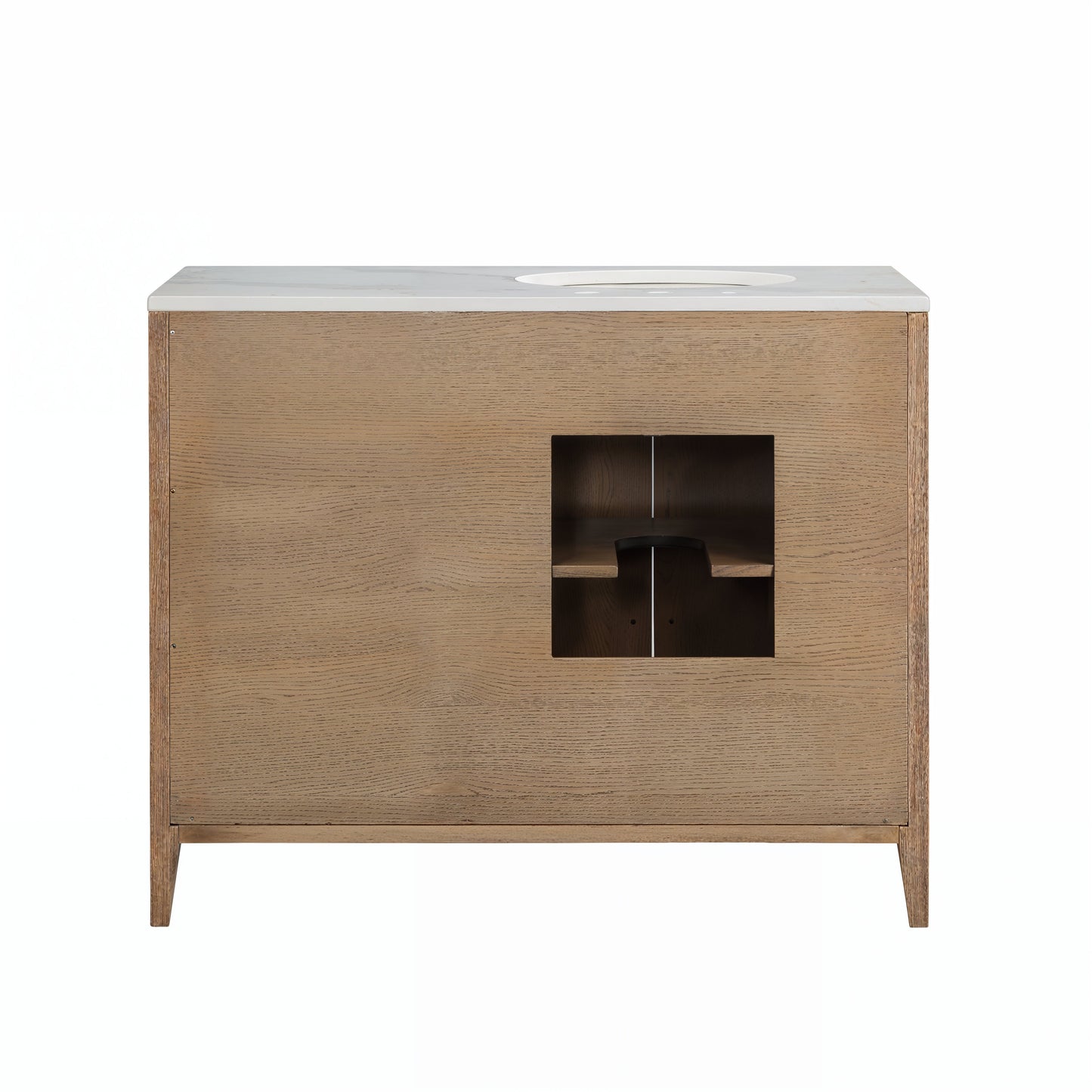 Bergen 42'' Single Bathroom Vanity | Calacatta Gold Quartz Top