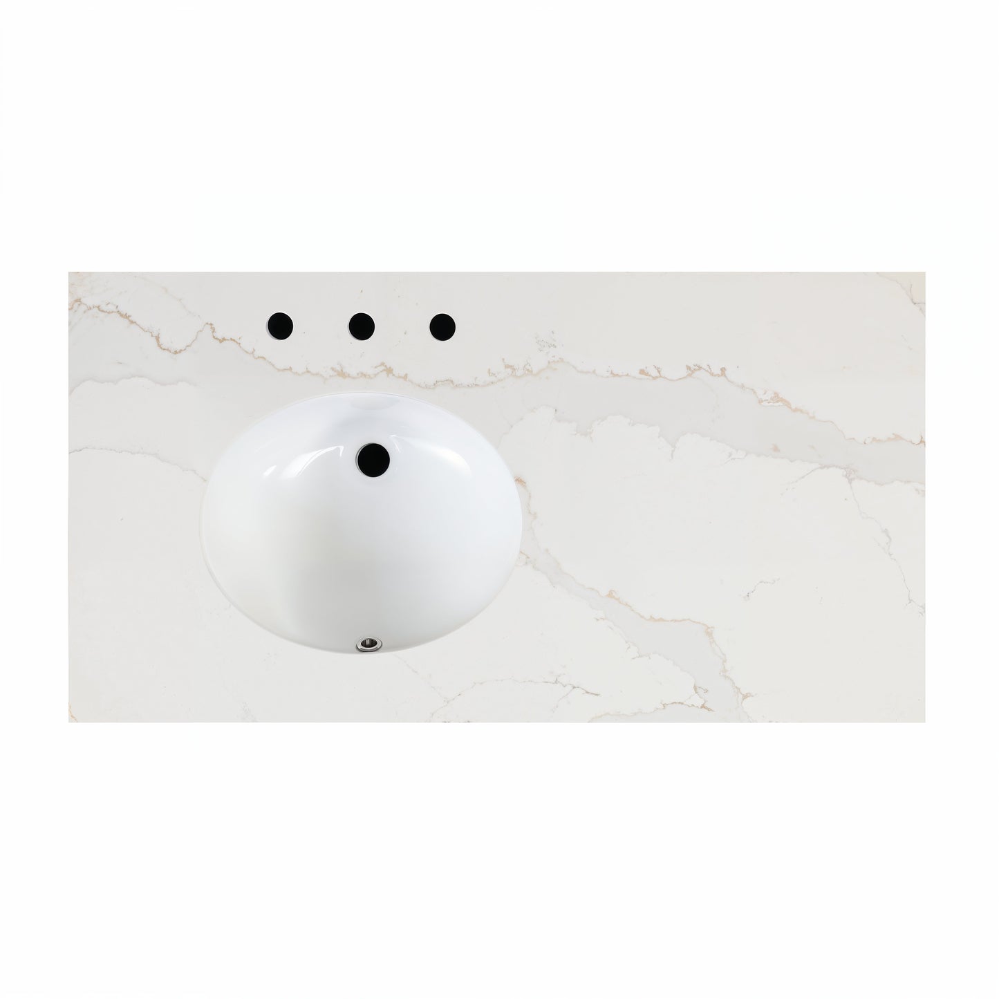 Bergen 42'' Single Bathroom Vanity | Calacatta Gold Quartz Top